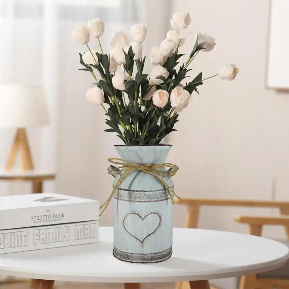 White Metal Vase Holder