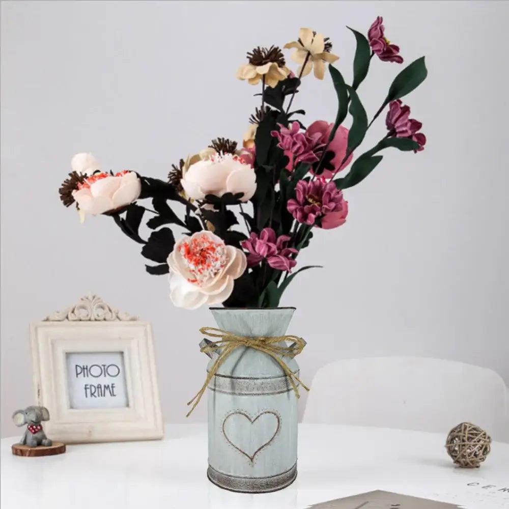 White Metal Vase Holder