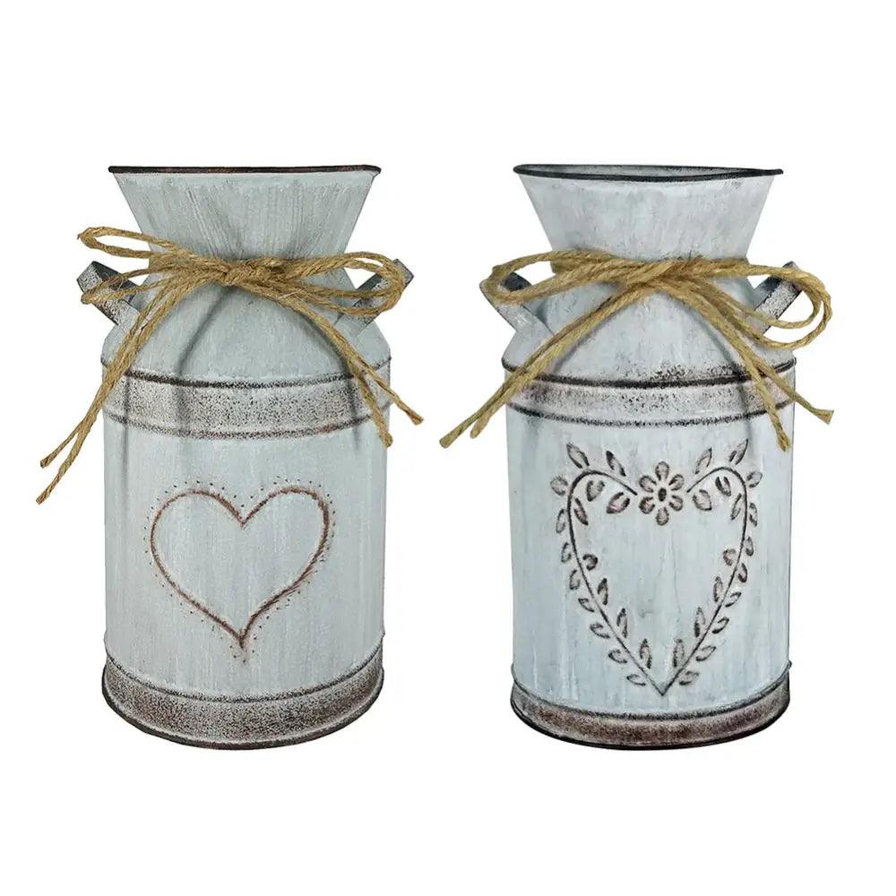 White Metal Vase Holder