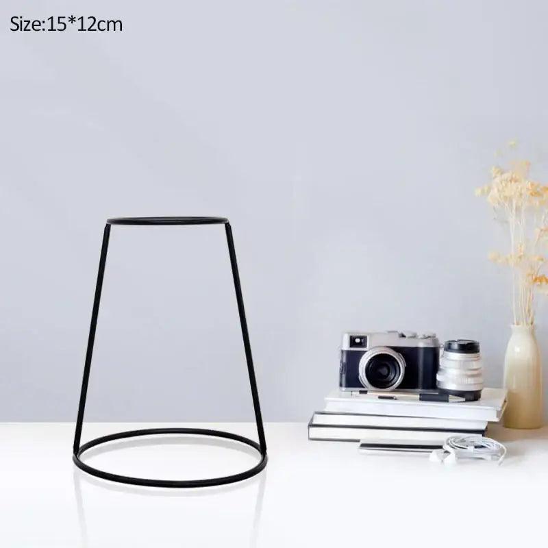Iron Wireframe Glass Vase