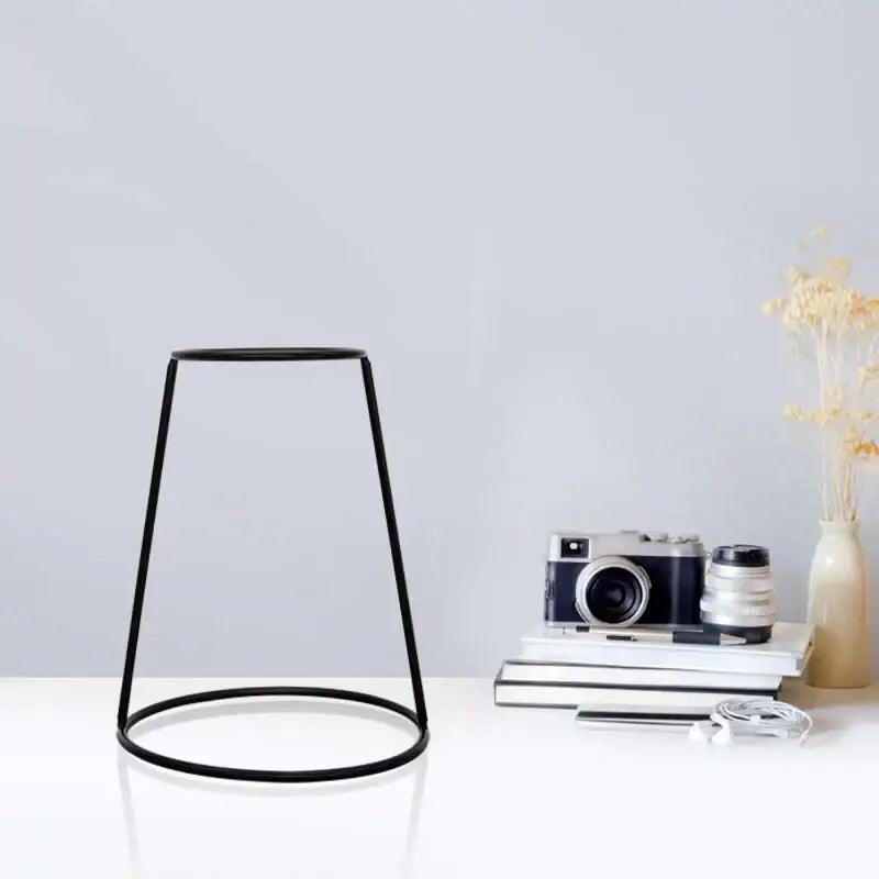 Iron Wireframe Glass Vase