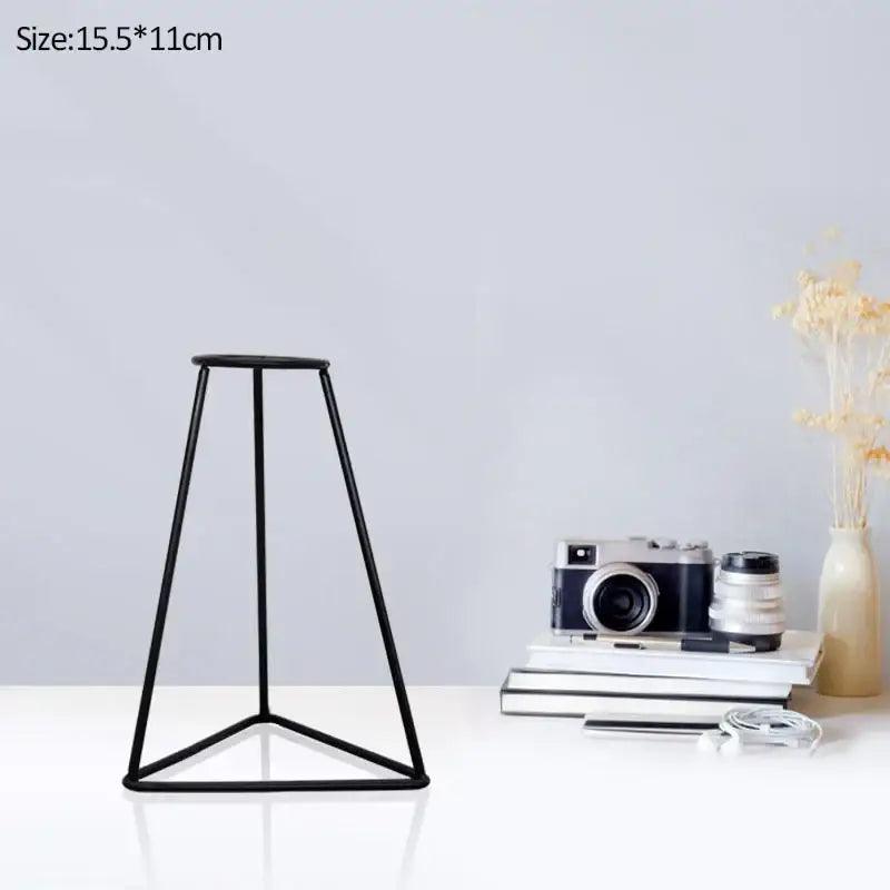 Iron Wireframe Glass Vase