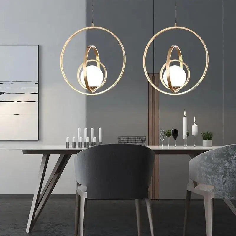 Gold Ring Pendant Light