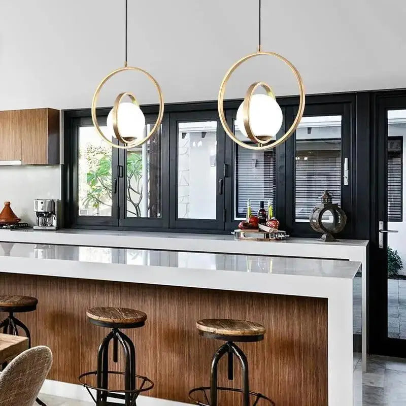 Gold Ring Pendant Light