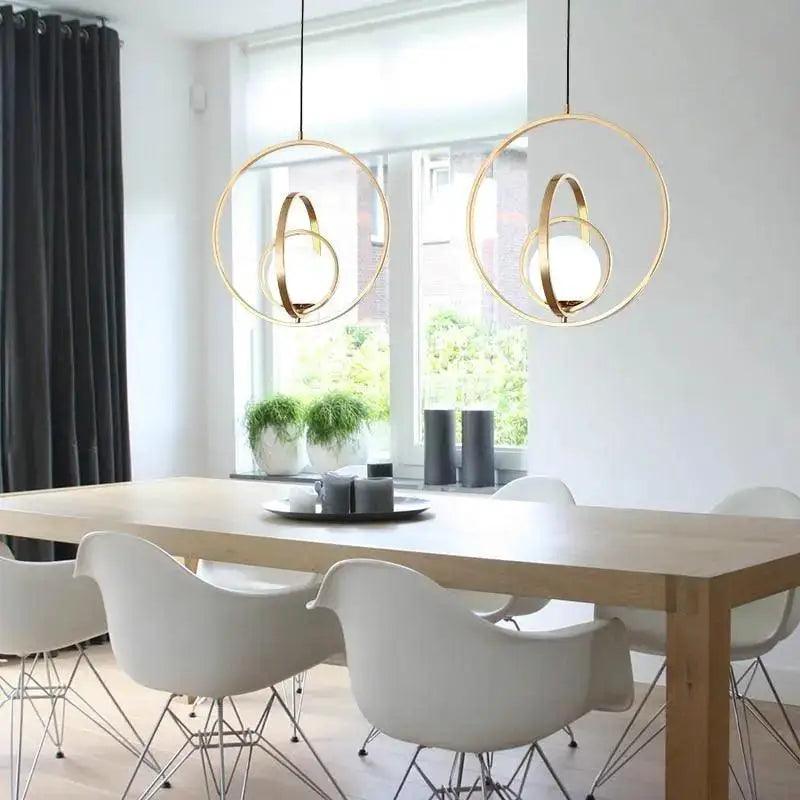 Gold Ring Pendant Light
