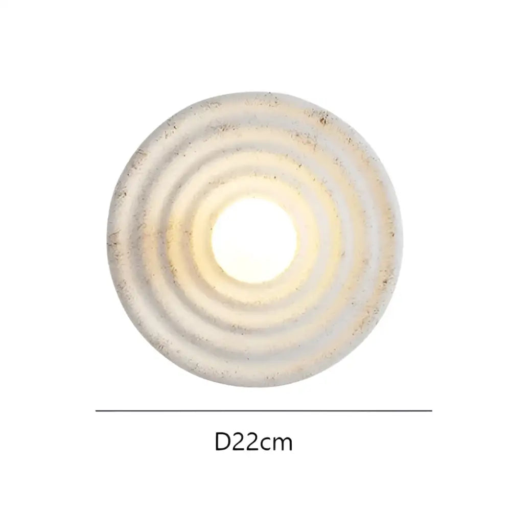 Beige Concrete Round Sconce