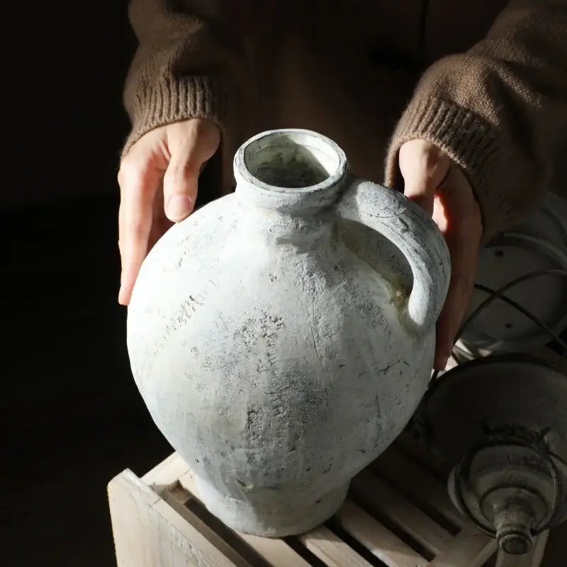 White Ceramic Pottery Vase