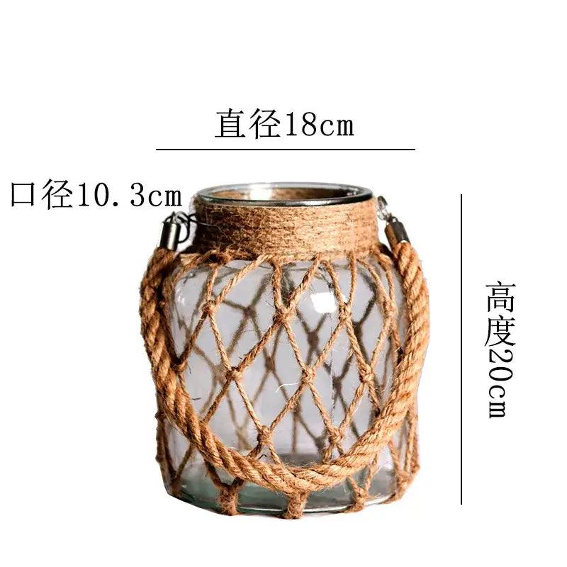 Glass Twine Hanging Vase