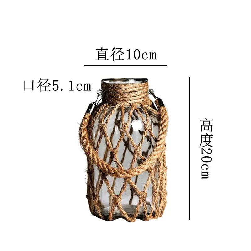 Glass Twine Hanging Vase