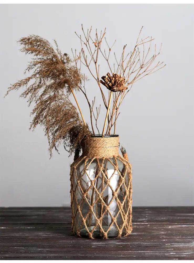 Glass Twine Hanging Vase