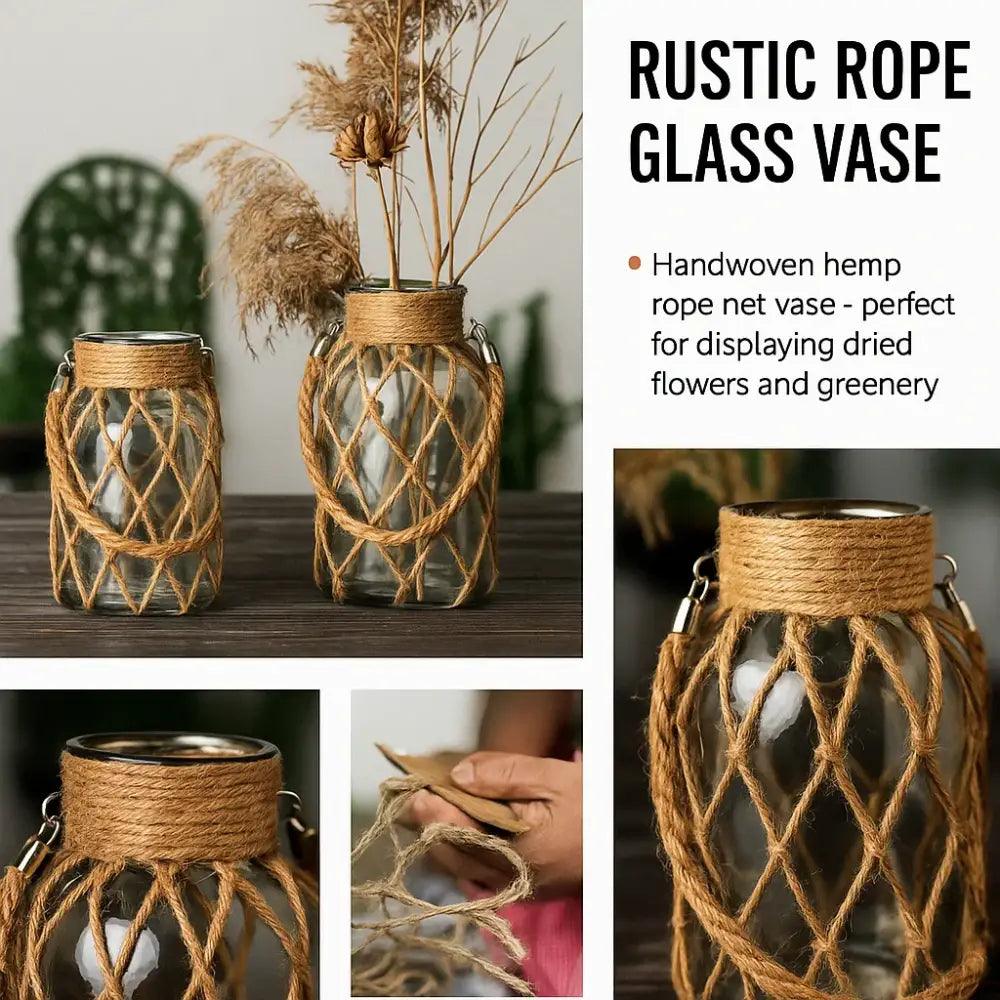 Glass Twine Hanging Vase