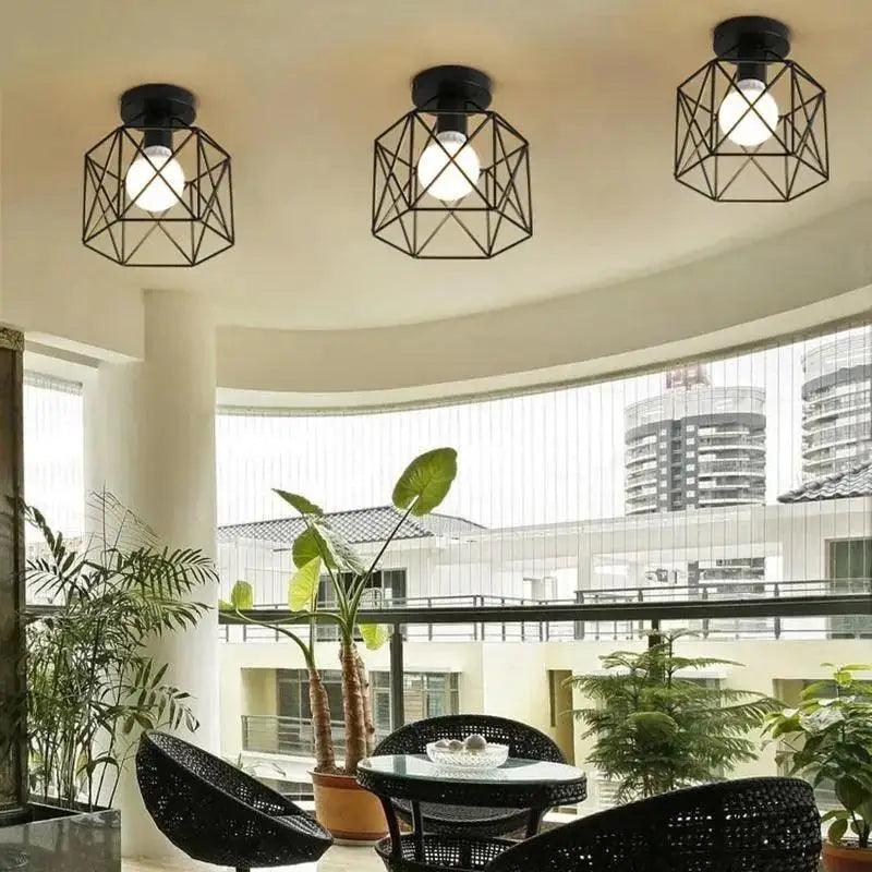 Black Industrial Ceiling Light