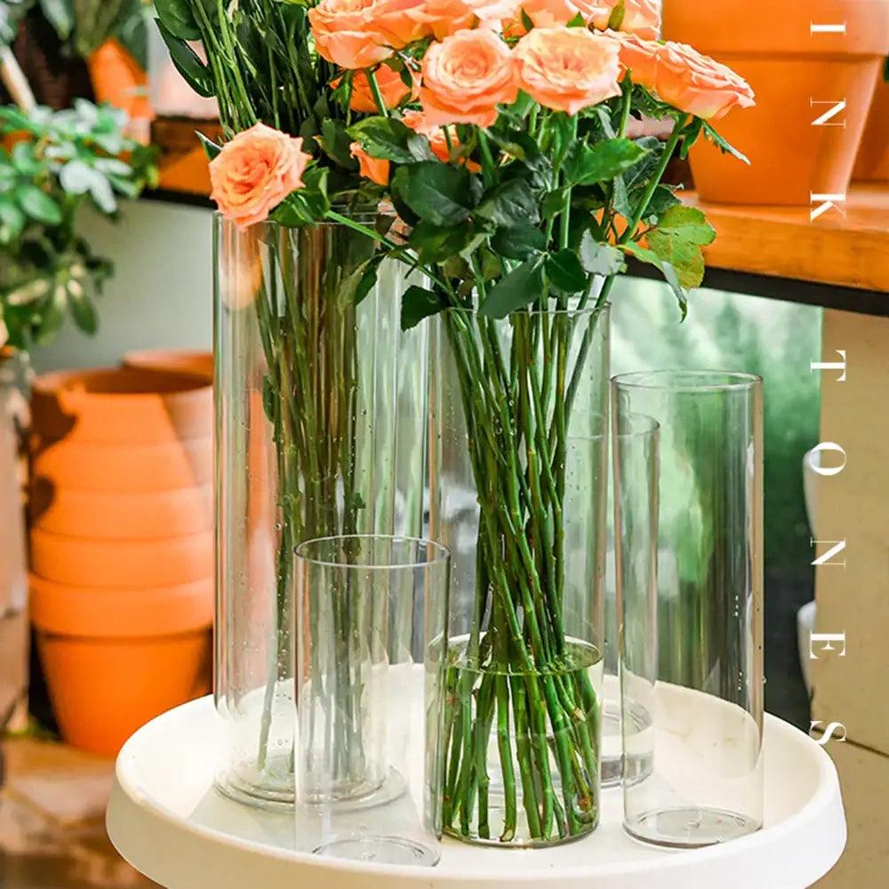 Clear Acrylic Cylinder Vase