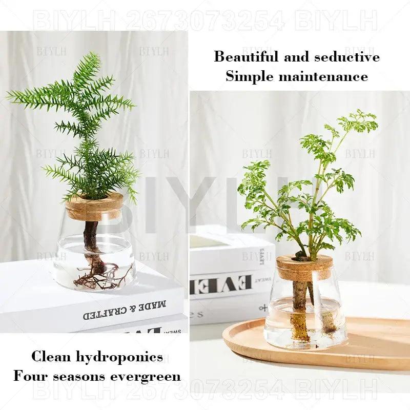 Glass Bamboo Base Vase