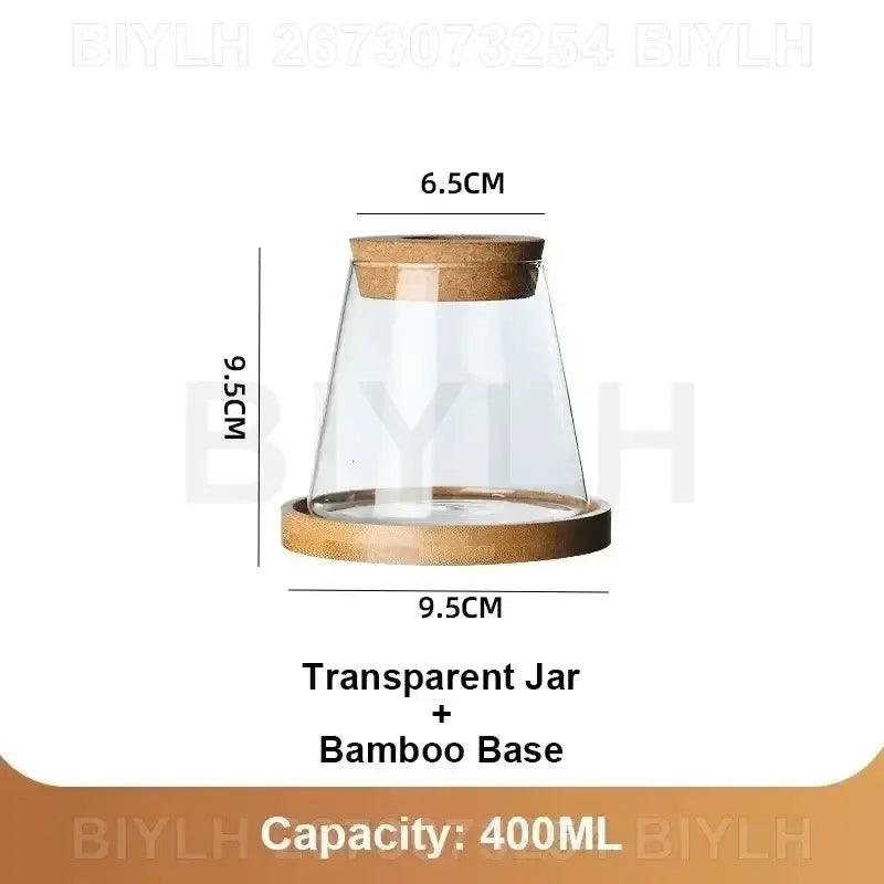 Glass Bamboo Base Vase