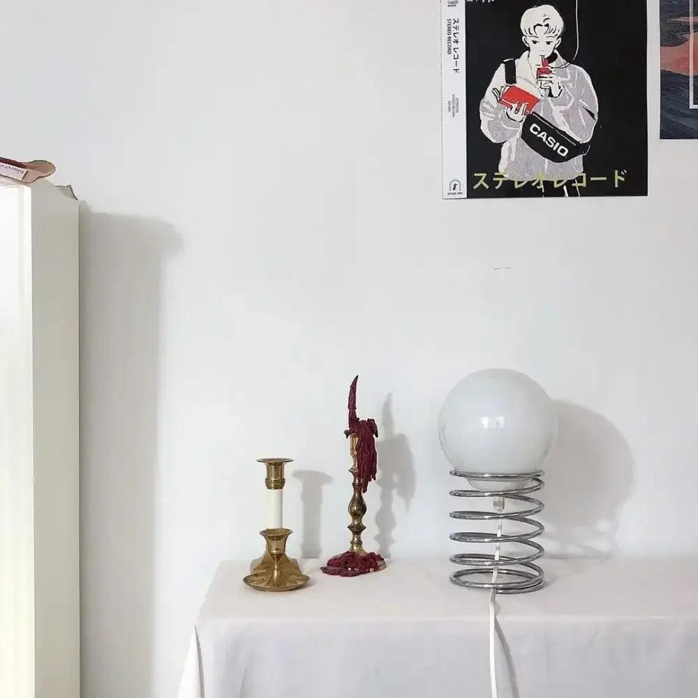 Chrome Spring Table Lamp