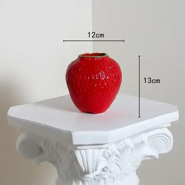 Pink Strawberry Ceramic Vase