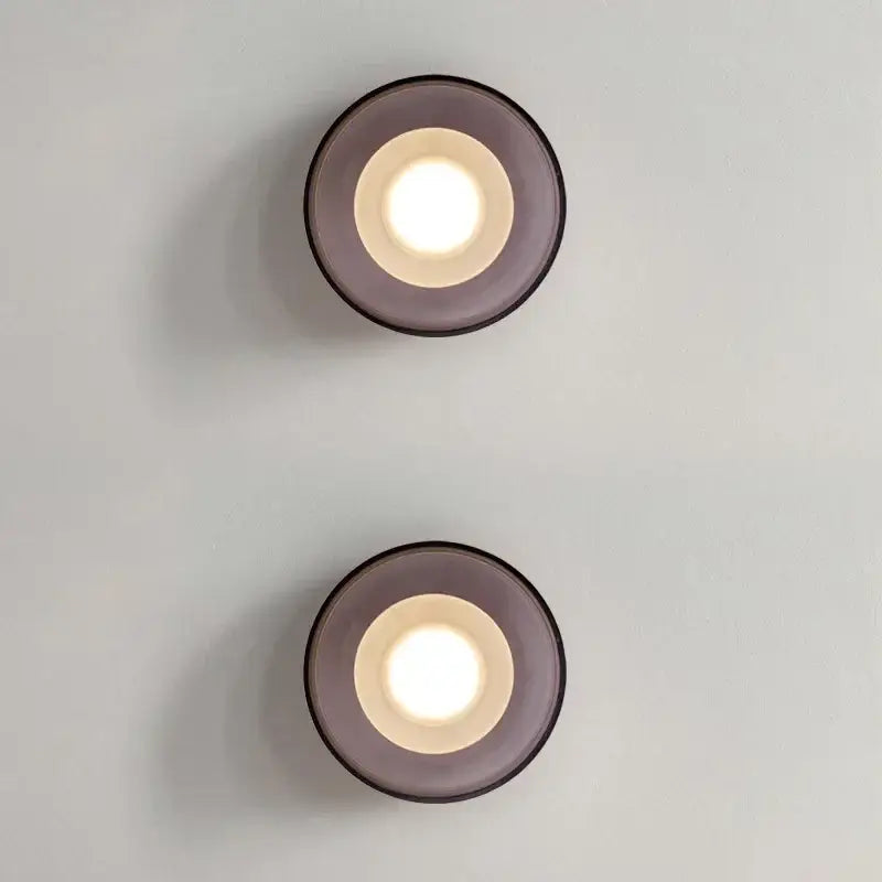 Gray Glass Wall Lamp