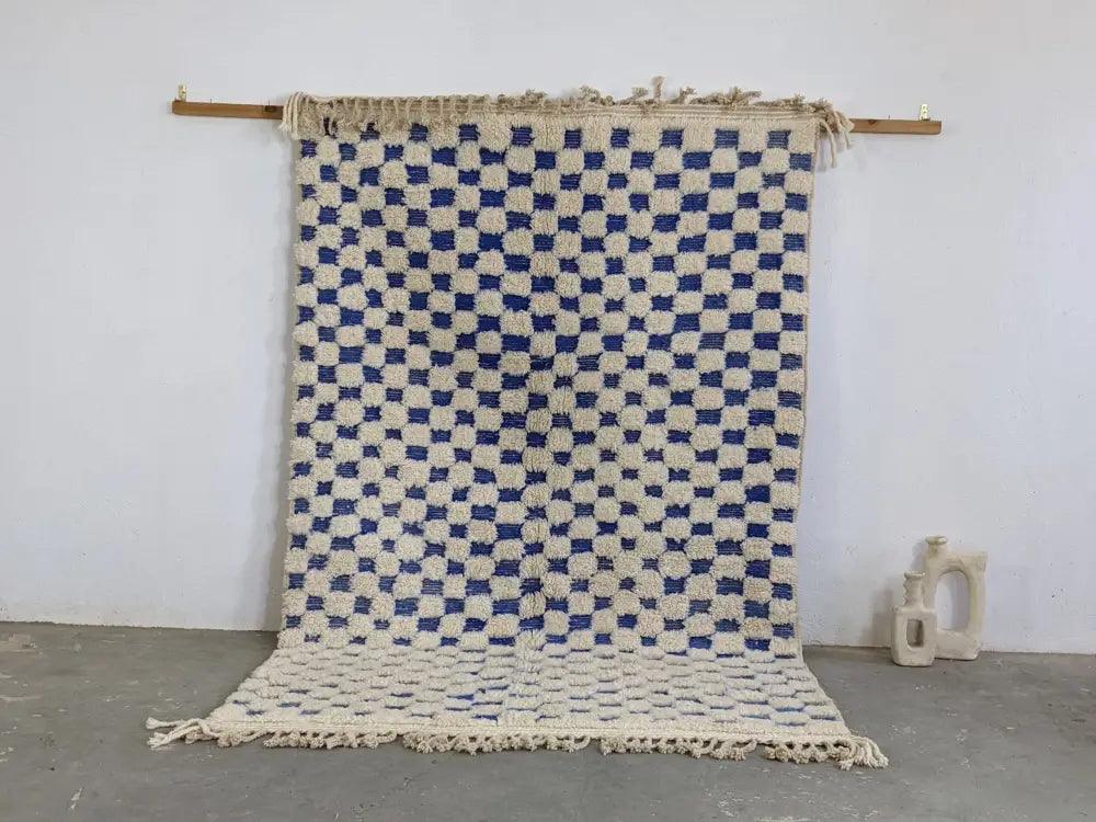 Blue Cream Beni Ouarain Rug