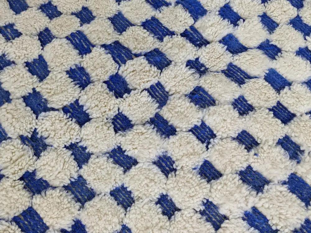 Blue Cream Beni Ouarain Rug