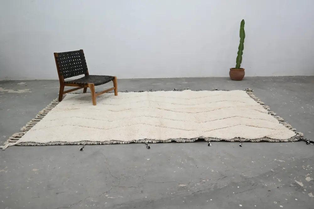 Black Cream Beni Ouarain Rug