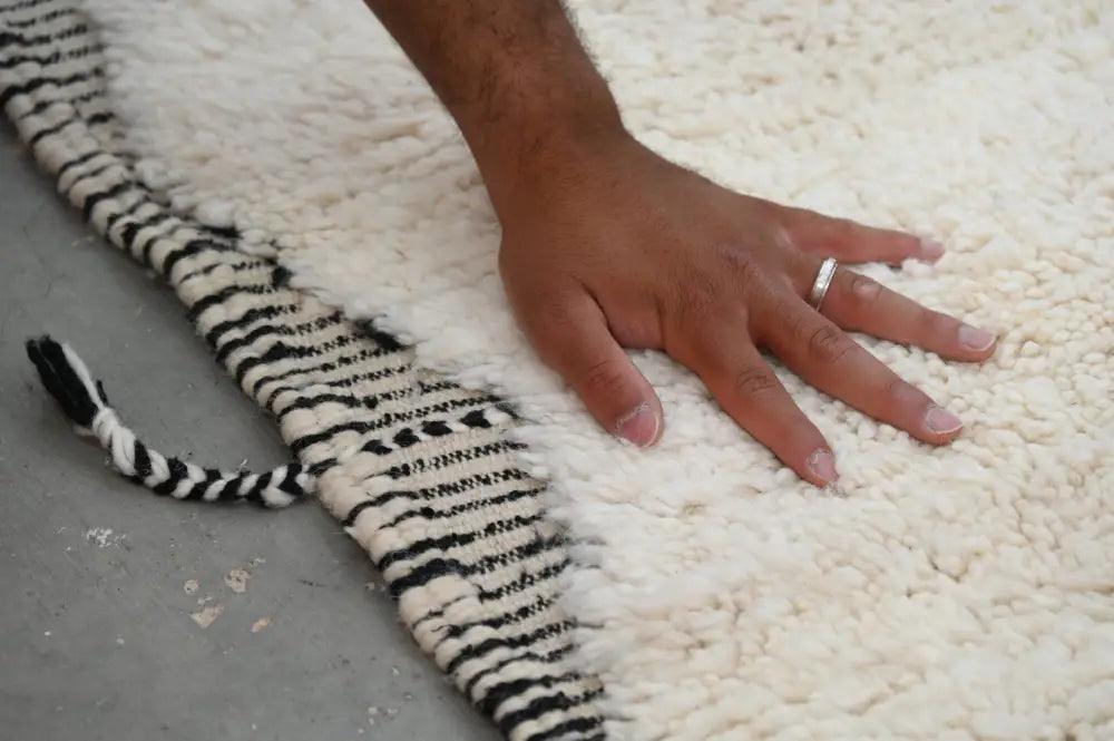Black Cream Beni Ouarain Rug