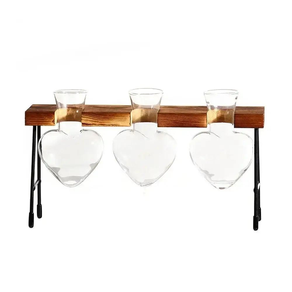 Transparent Glass Trio Vases