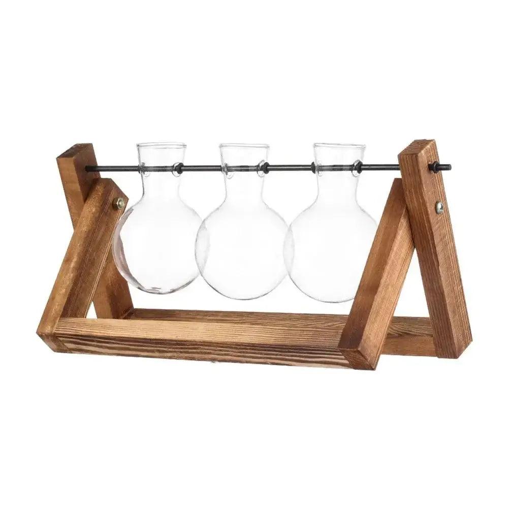 Transparent Glass Trio Vases