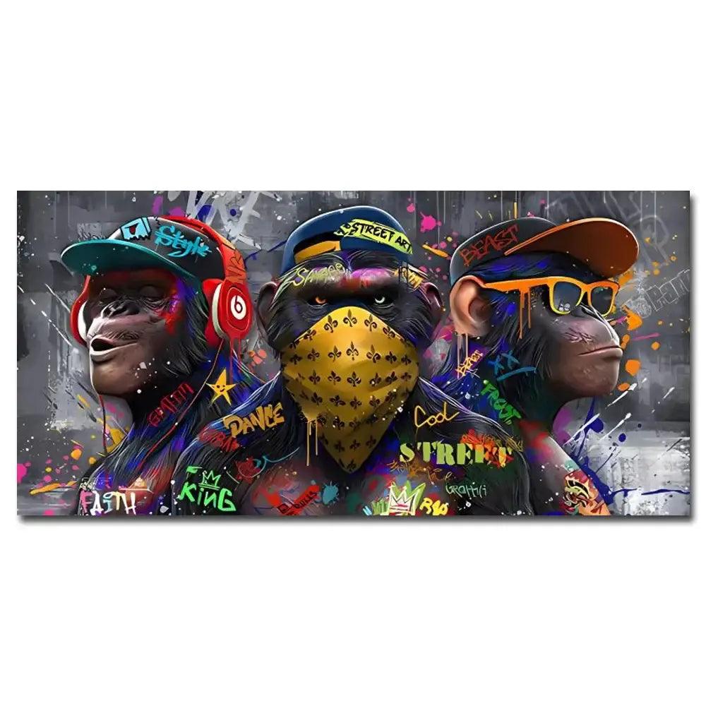 Graffiti Orangutans Wall Poster