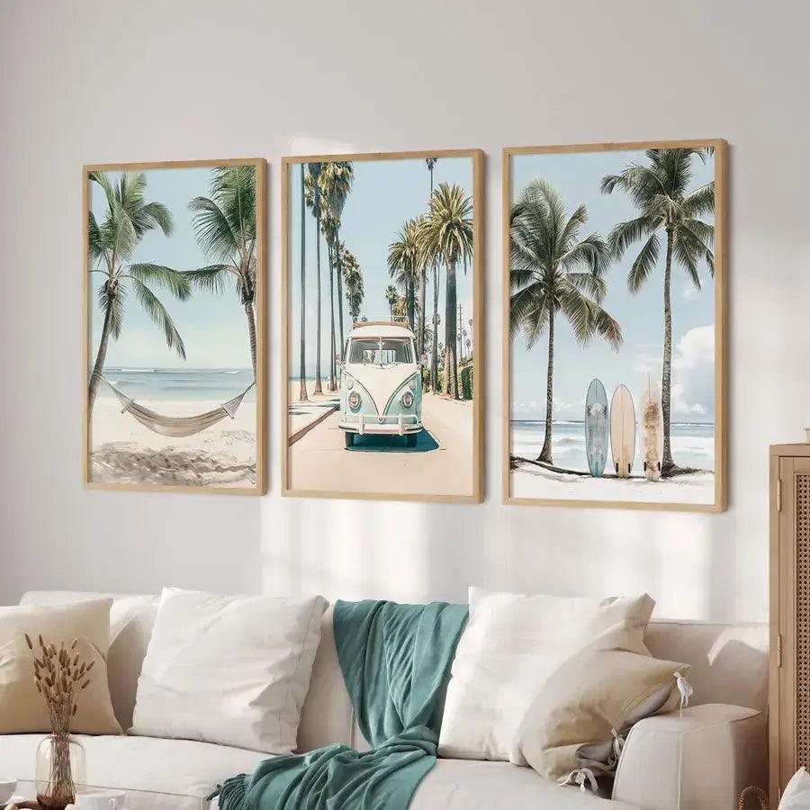 Tropical Surfboard Wall Art