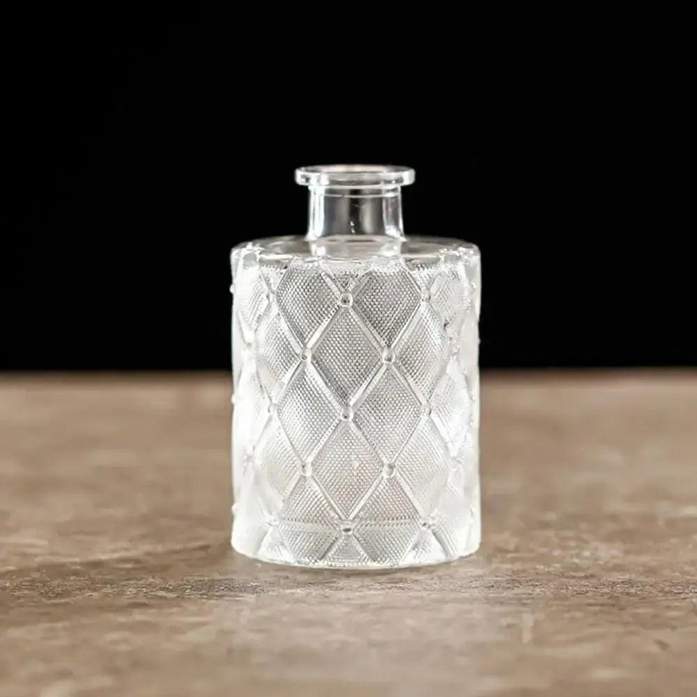 Vintage relief clear crystal glass vase living room hydroponic decanter