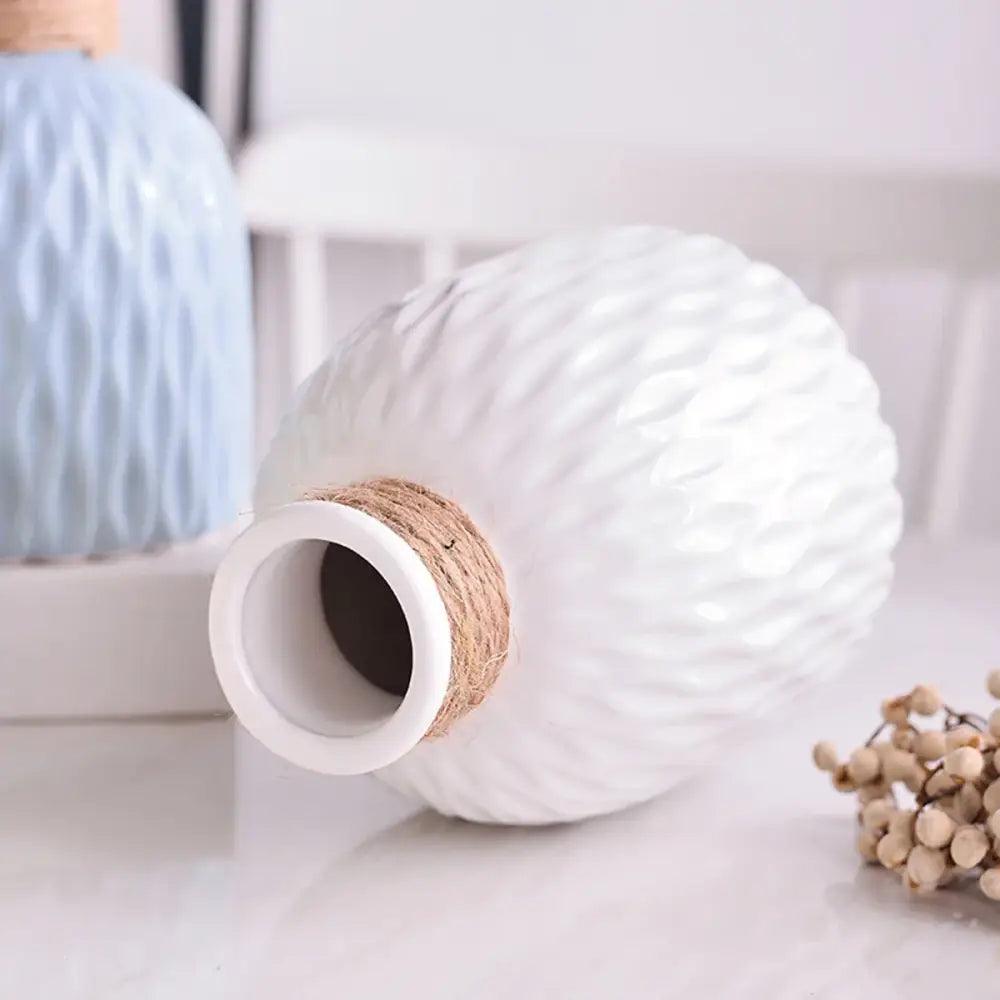 Gray Ripple Plastic Vase