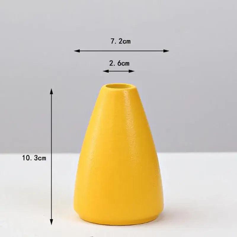 Yellow Porcelain Flower Vase