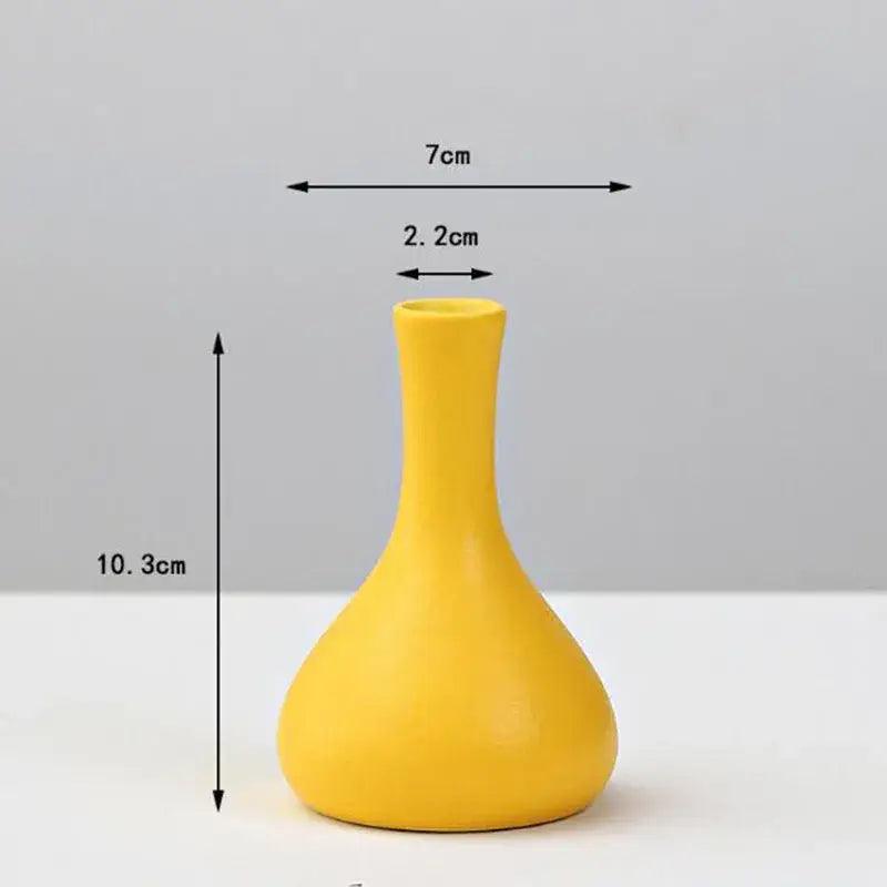 Yellow Porcelain Flower Vase