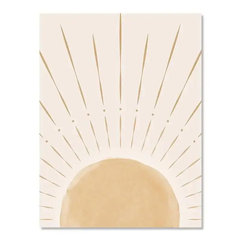 Beige Gold Triptych Posters