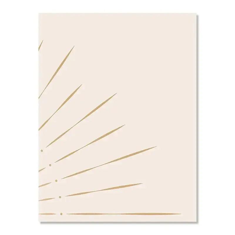 Beige Gold Triptych Posters
