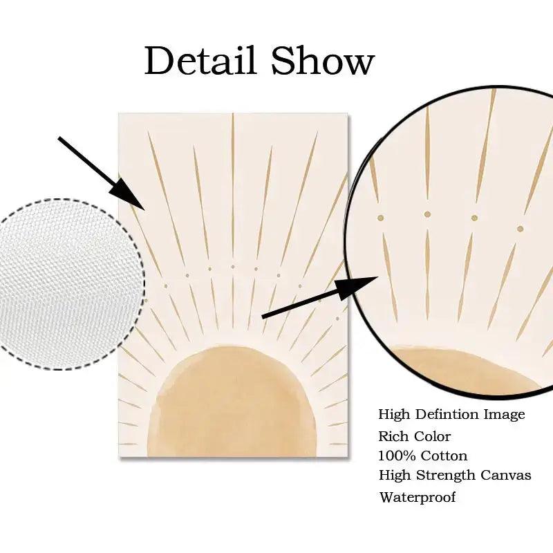 Beige Gold Triptych Posters