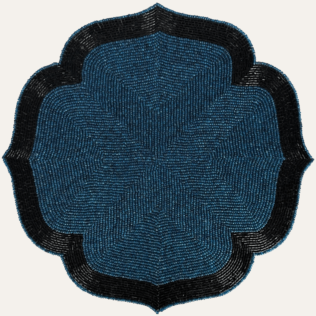 Beaded Placemats – 14 Inch Heat Resistant Dining Table Mats | Elegant Handmade Design