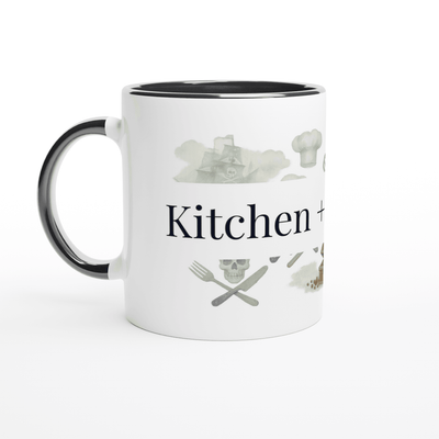 White 12oz Enamel Mug - White 11oz Ceramic Mug with Color Inside | Coffee Mugs | Kitchen + Metal