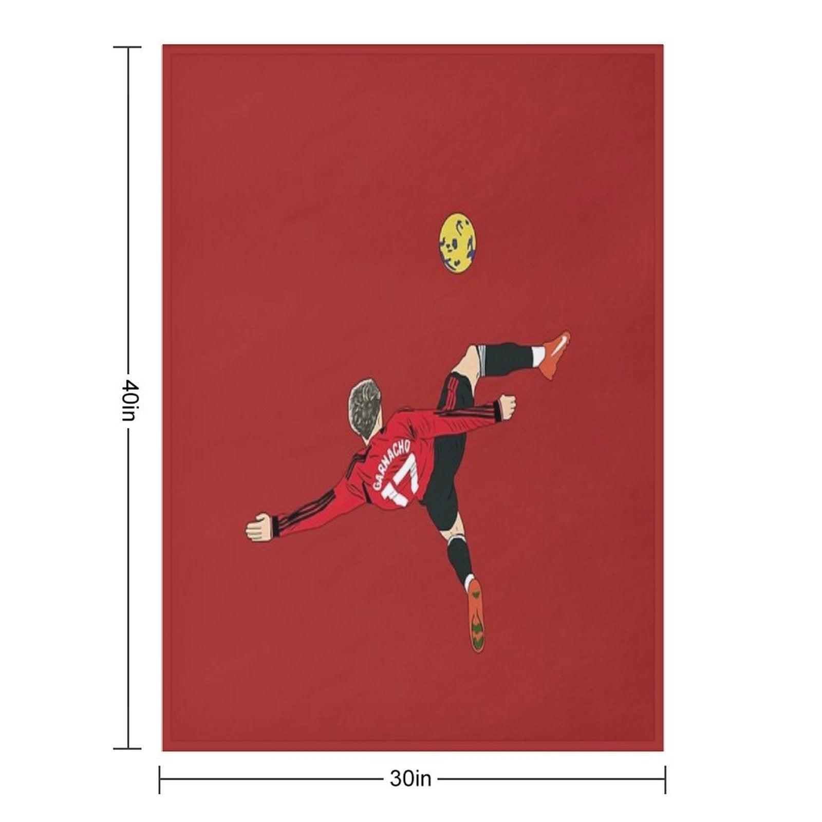 Alejandro Garnacho Bicycle Kick Overhead Goal Throw Blanket
