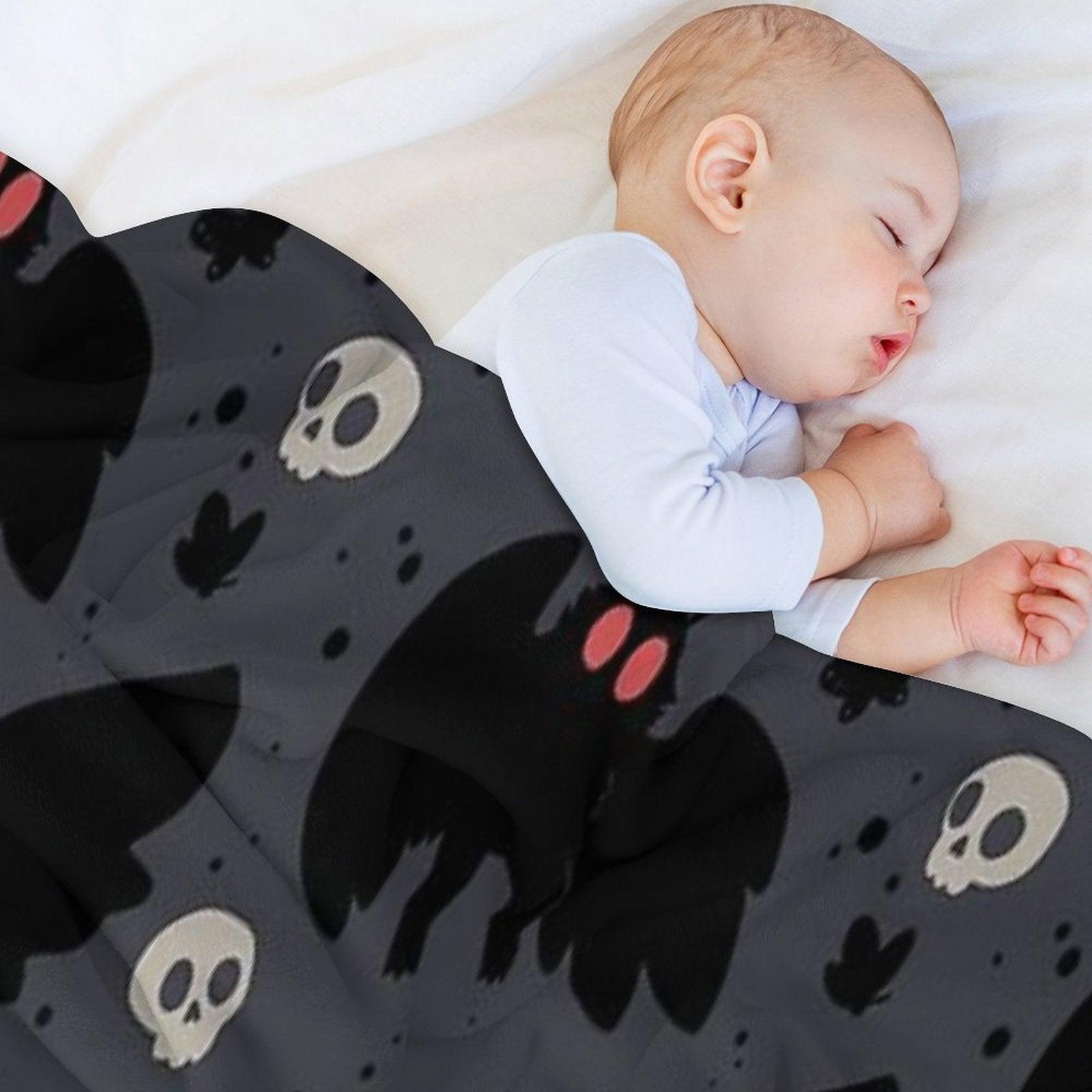 Mothman - Night Grey Throw Blanket
