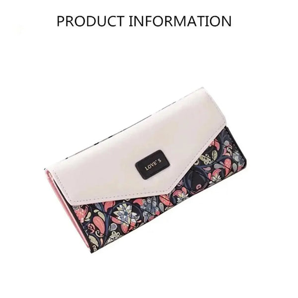 Delightful Small Floral PU Leather Money Purse For Women And Girls Fashion Designer Buckle Wallets for Female