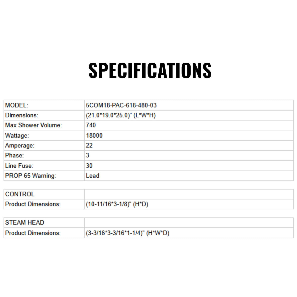 Delta 18KW Commercial Steam Generator With Digital Control [5COM18-PAC-618] (SAK78456)