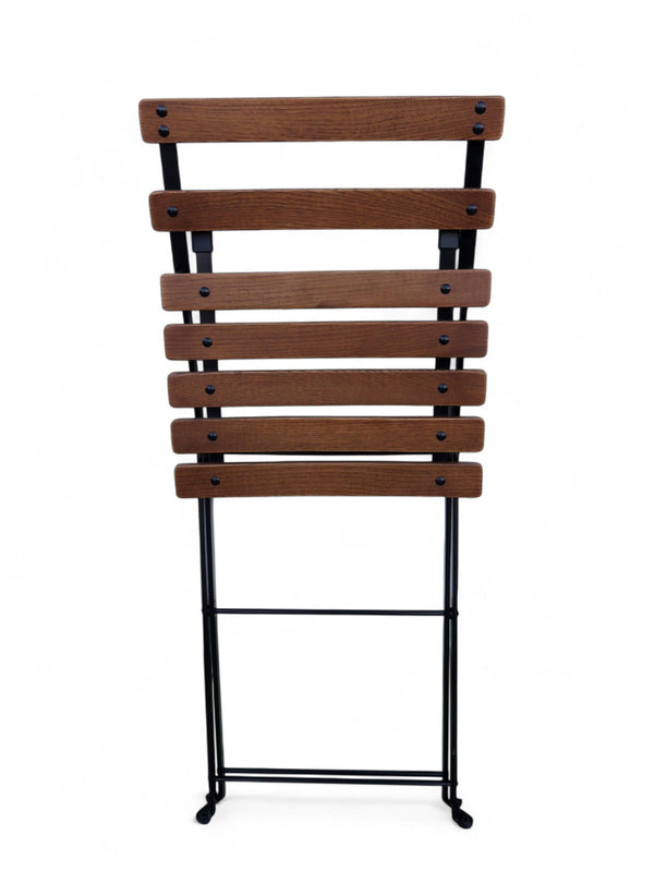 DemarForge Folding Chair 5508 - Stackable - European Chestnut Wood Clear Coated Slats (Set of 2)
