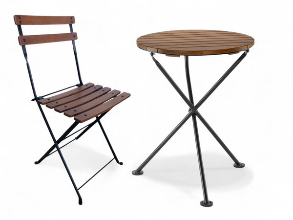 DemarForge Folding Table 4129 - Stackable - European Chestnut Wood Clear Coated