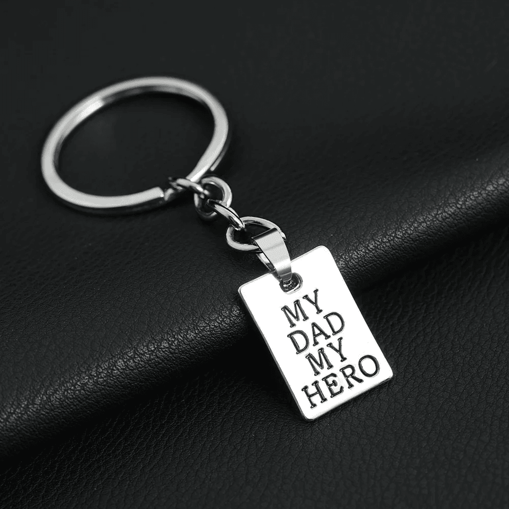 My Dad My Hero Keychain Necklace – Safe Driving Family Gift