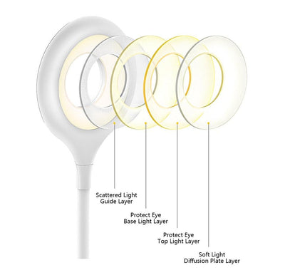 Desk Lamp Touch Clip Study Light Gooseneck Desktop USB Rechargeable Bedroom Lamp Bedside Bedside Desk Clip-on Table Lamp Decorative Table Lamp Cute Study Lamps for Bedroom Décor