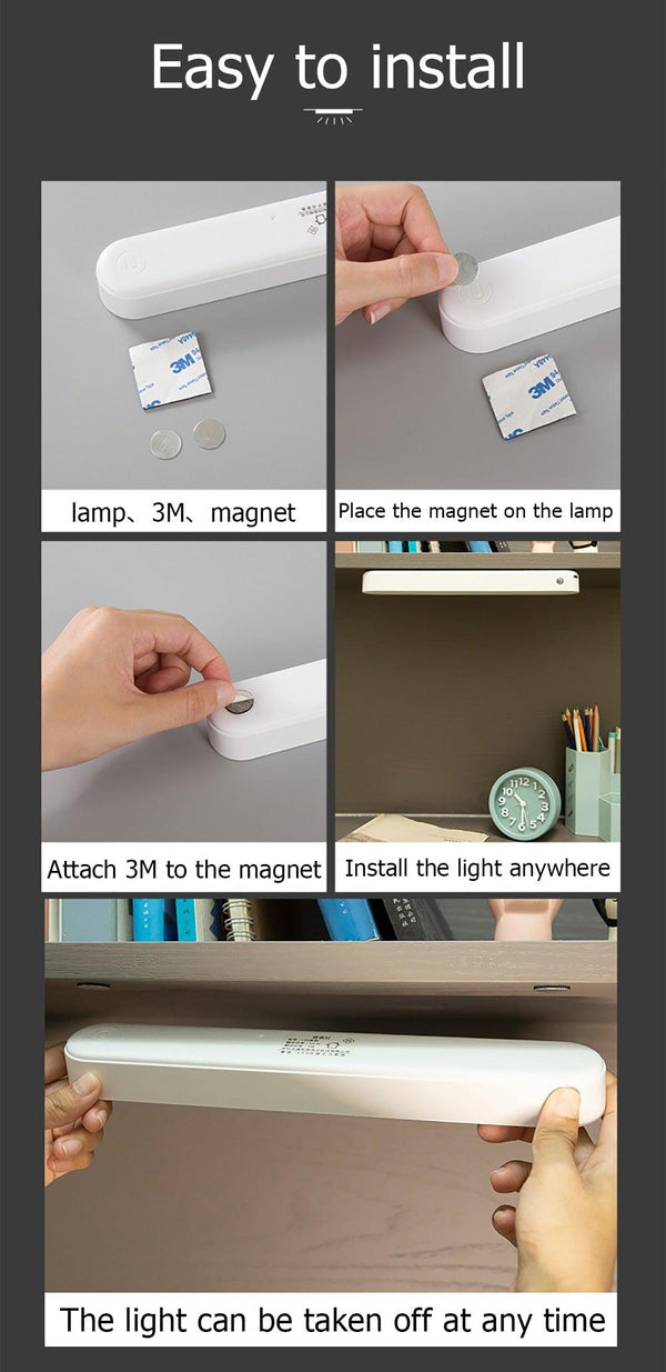 Desk Lamp USB Lamp USB LED Light Computer Table Lamp Magnetic Office Study Reading Light Rechargeable For Bedroom Decorative Table Lamp Cute Study Lamps for Bedroom Décor