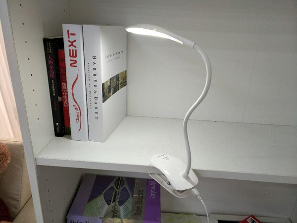 Desk Lamp USB Led Table Lamp 14 LED Table Lamp with Clip Bed Reading Book Light LED Desk Lamp Table Touch 3 Modes Blue Decorative Table Lamp Cute Study Lamps for Bedroom Décor