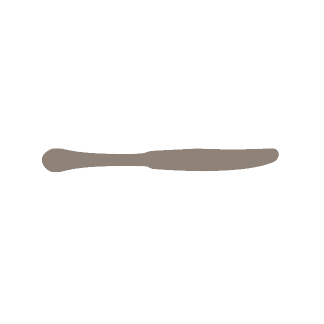 Corby Hall Laredo Dessert Knife | Solid Handle | Forged: C5356
